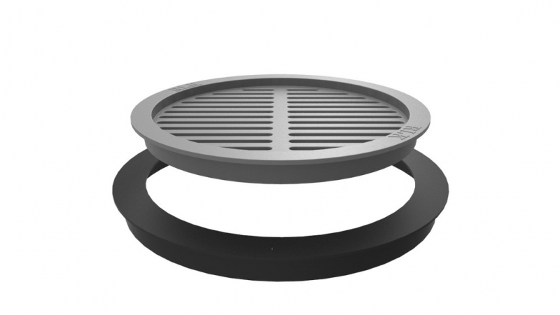 Grillrost aus Gusseisen mit Flansch 44 cm